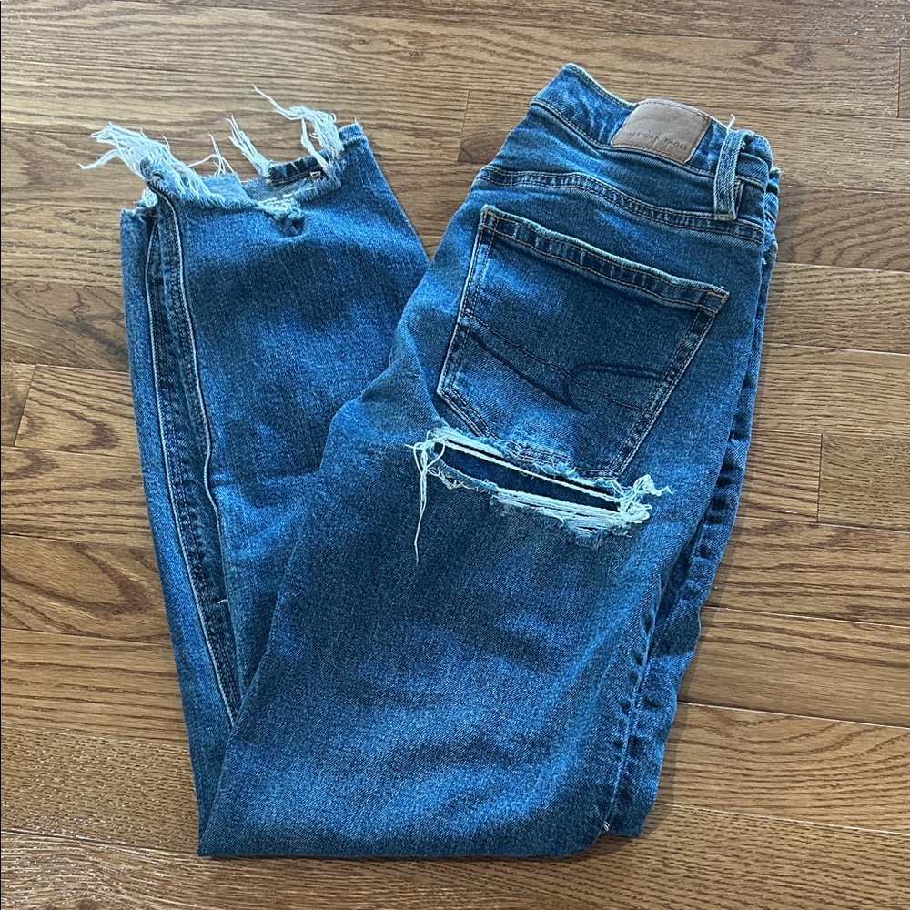 Women’s American Eagle Super High Rise Ankle Straight Jeans